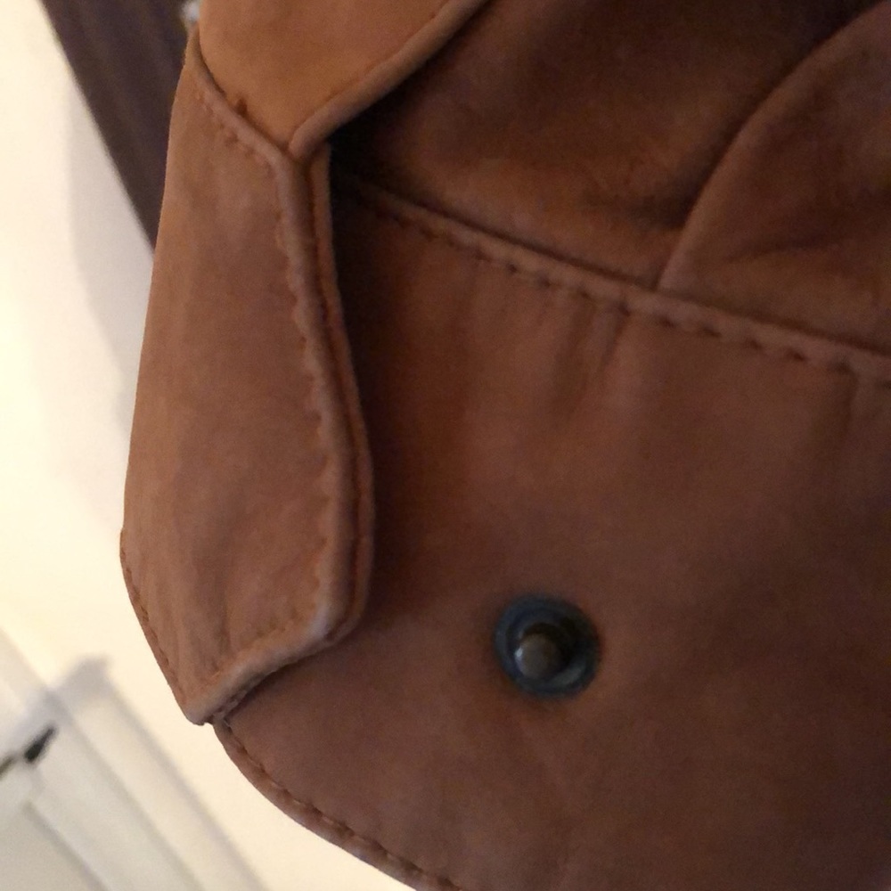 Men’s fall brown VTG Bobby Jones Y2k collection golf leather jacket - Picture 12 of 17